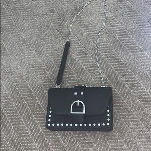 Black top shop studded purse